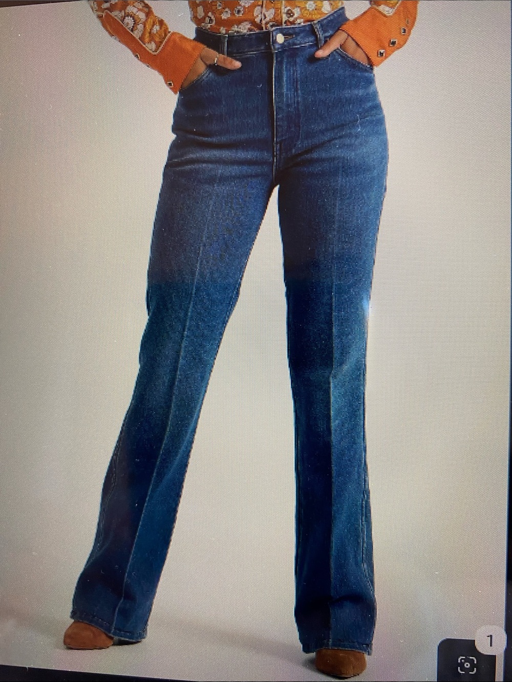 Wrangler Leon Bridges High Rise Flare Blue Jeans  W24 L34